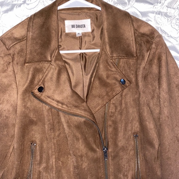 BB Dakota: Not your baby faux suede moto jacket - Picture 3 of 4